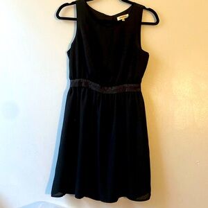 Monteau  black dress sleeveless size medium 100% polyester hand wash only.